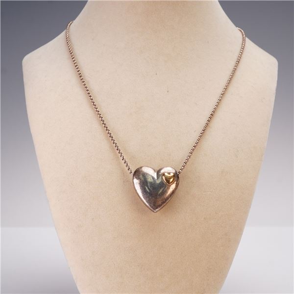 Bayanihan Sterling Silver and 18K Gold Heart Necklace