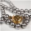 Image 4 : Silver Tone Faux Pearl Necklace with Decorative Clasp