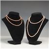 Image 1 : 2pc Pink and Orange Bead Necklaces, One with Silver Clasp