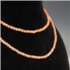 Image 2 : 2pc Pink and Orange Bead Necklaces, One with Silver Clasp