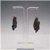 Image 1 : Carborundum Crystal Earrings with Iridescent Finish
