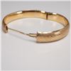 Image 5 : Pair of 14K Gold Engraved Bangle Bracelets