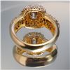 Image 3 : 14K Gold Ring with 1.25ct Lab Pink Diamond & 1.52ct Accent Diamonds