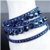 Image 2 : Swarovski Crystal Slake Dark Blue Dot Bracelet