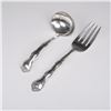 Image 1 : 2pc Gorham Sterling Silver Rondo Serving Fork and Ladle