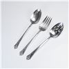 Image 1 : 3pc Oneida Heirloom Sterling Silver Damask Rose Serving Spoons & Fork