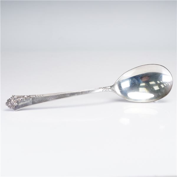 Oneida Heirloom Sterling Silver Damask Rose Serving Spoon
