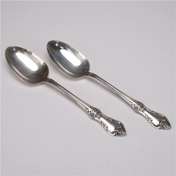 Pair of Oneida Sterling Silver Serving Spoons, Afterglow
