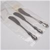Image 2 : 3pc Oneida Sterling Silver Flat Handle Butter Spreaders, Afterglow