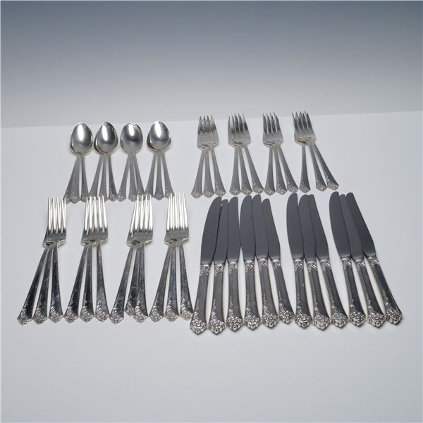 48pc Oneida Heirloom Sterling Flatware Set, Damask Rose
