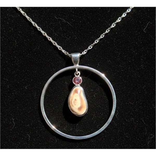 “Sun Aura” Elk Ivory Pendant