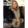 Image 1 : Black Dyed Mink with Silver Fox Trim Cape