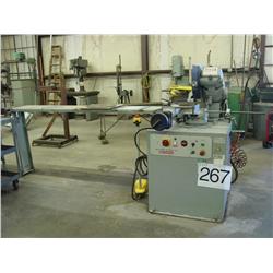 DAKE COLD SAW SEMI-AUTOMATIC W/IN FEED TABLE, MD# 350 SPSA W/ADDITIONAL BLADES