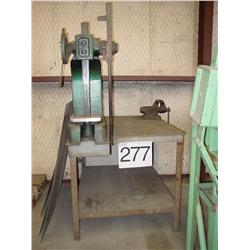 #5 ARBOR PRESS W/STEEL TABLE & WILTON BENCH VISE
