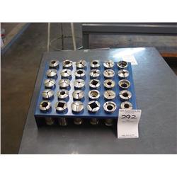 5-C COLLETS ASSORTED W/RACK