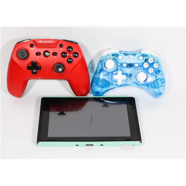 2 NINTENDO SWITCH CONTROLLERS AND 1 SWITCH