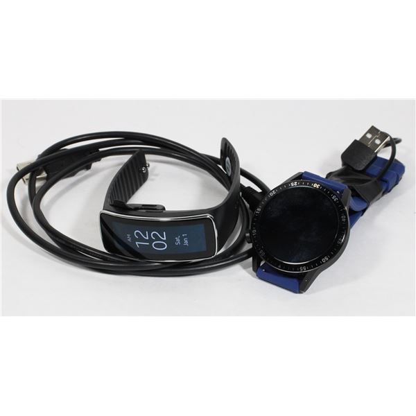 2 SMART WATCHES WITH CHARGERS INCLUDING SAMSUNG