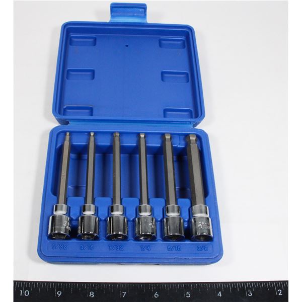 HEX BIT SOCKETS IN CASE (BLUE) SAE