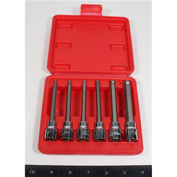 HEX BIT SOCKETS IN CASE (RED) METRIC