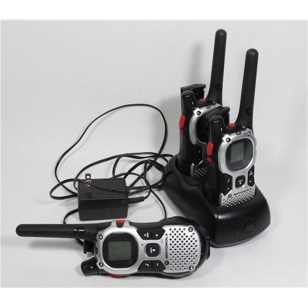 LOT OF THREE MOTOROLA TWO WAY RADIOS
