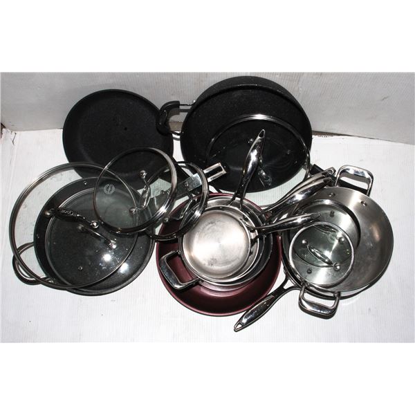 LOT OF PADENERO POTS AND IROCK PANS