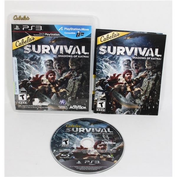 PS3 CABELA'S SURVIVAL SHADOWS OF KATMEI