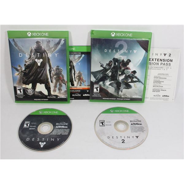 XBOX ONE DESTINY GAME AND DESTINY 2 GAME