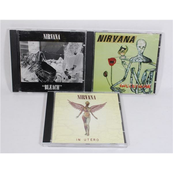 THREE NIRVANA CDS INCLUDING:
