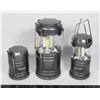 THREE LED CAMPING/ GENERAL USE LANTERNS