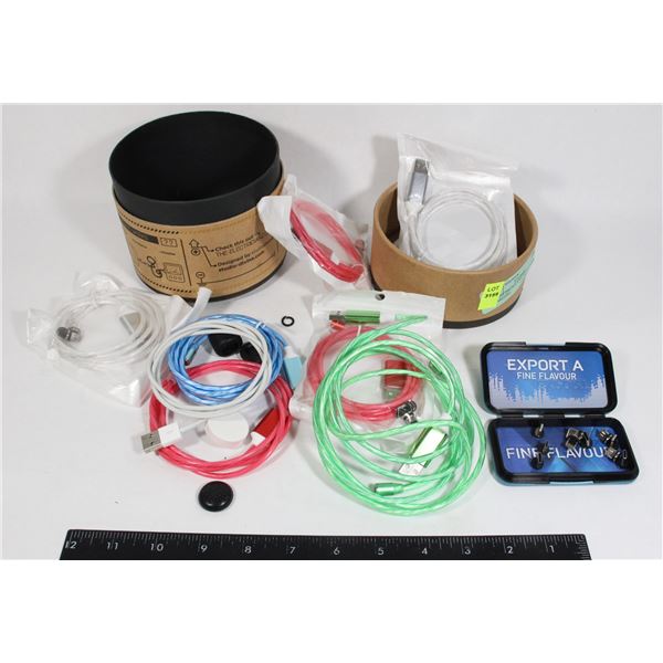 LOT OF PHONE AND WATCH CHARGERS