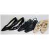 Image 1 : 3 PAIRS OF HEELS 2 PAIRS SLING BACK HEELS. 1 NAVY