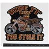 Image 1 : RIDE IT LIKE YOU STOLE IT LARGE MOTORCYCLE THEME