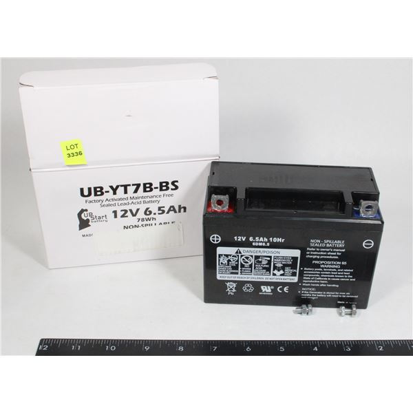 12V BATTERY SEALED LEAD ACID 78WH MARKED FOR