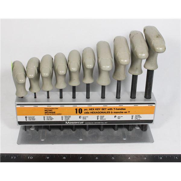 10PC HEX KEY T-HANDLE SET (METRIC)