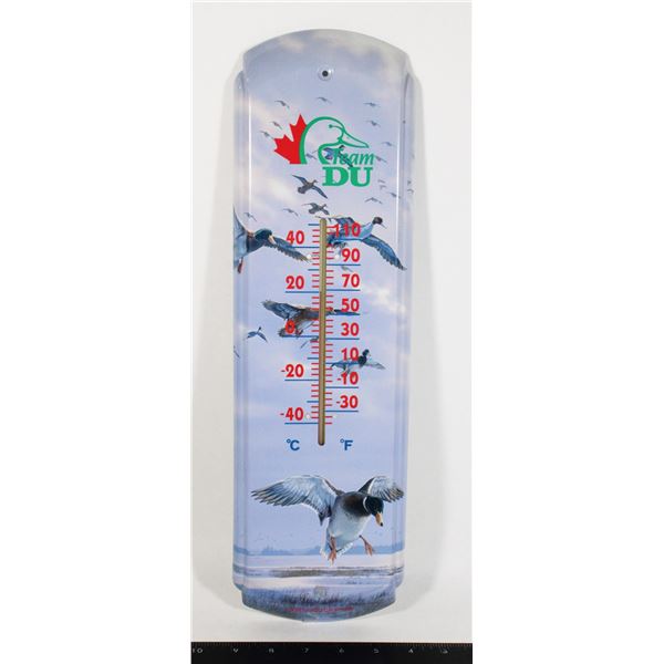DUCKS UNLIMITED METAL THERMOMETER
