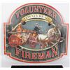 Image 1 : VOLUNTEER FIREMAN THEME METAL SIGN