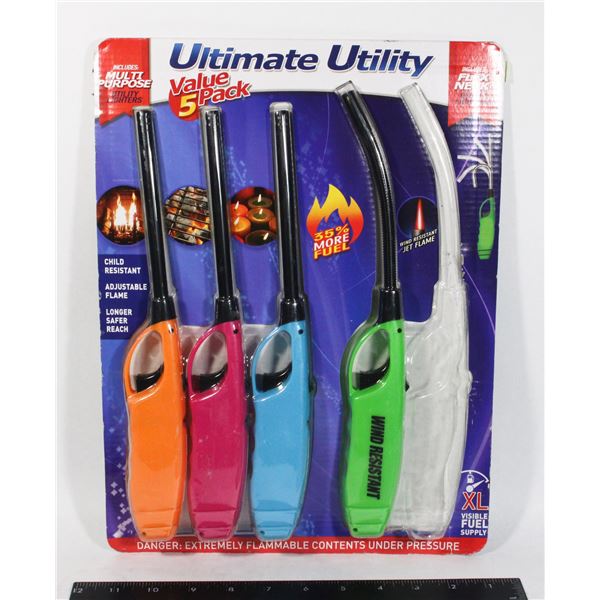 4 UNUSED WIND RESISTANT UTILITY LIGHTERS