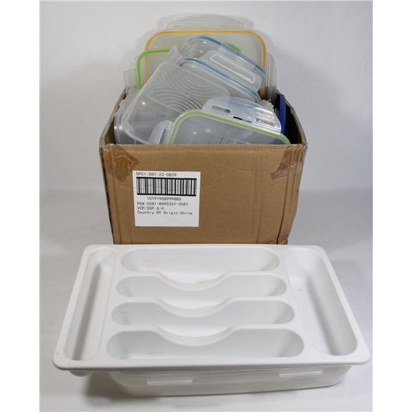 LOT OF MISC. KITCHEN STORAGE CONTAINERS