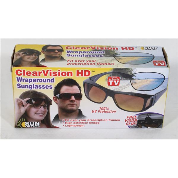 NEW CLEAR VISION HD WRAPAROUND SUNGLASSES
