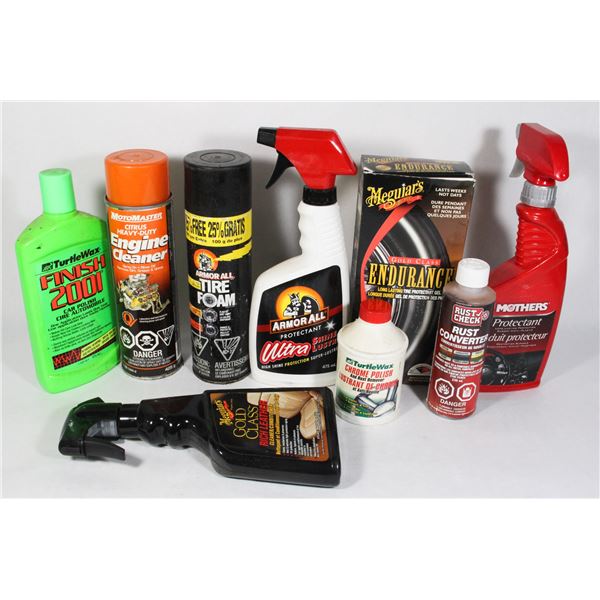 LOT OF EXTERIOR AUTOMOTIVE DETAILING CLEANERS