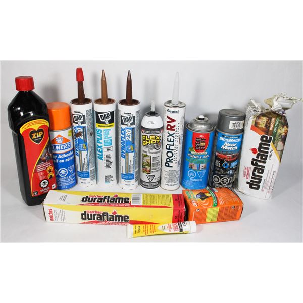 LOT OF GARAGE/ OUTDOOR ITEMS SUCH AS SILICONE