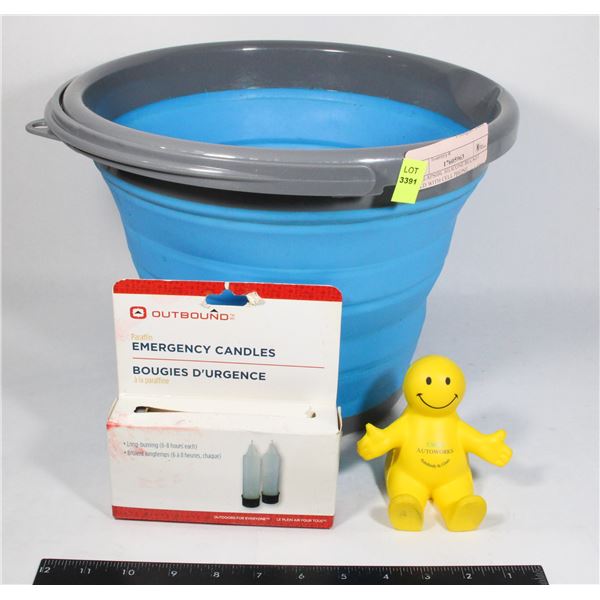 COLLAPSIBLE SILICONE BUCKET SOLD WITH CELL PHONE