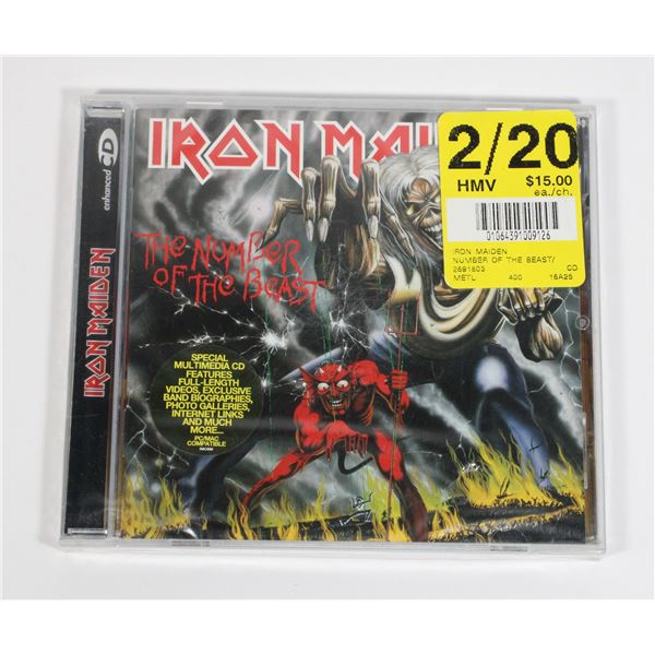 NEW SEALED IRON MAIDEN THE NUMBER OF THE BEAST CD