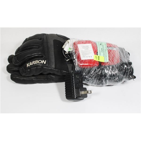 KARBON HEATED SKI GLOVES GOATSKIN LEATHER