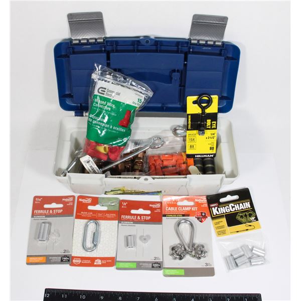 SMALL TOOL BOX FULL OF ASSORTED INCLUDING