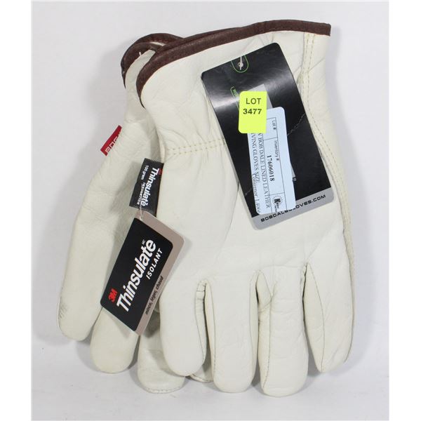 NEW BOB DALE LINED LEATHER DRIVING GLOVES SIZE