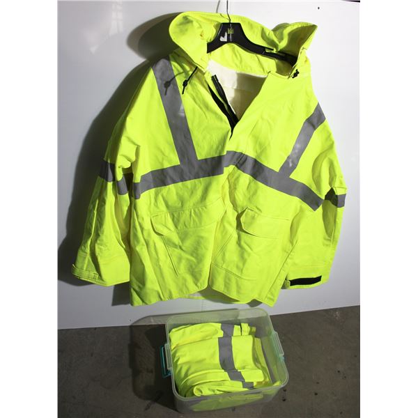 LIKE NEW HI VIS JACKET AND OVERALLS