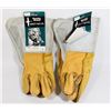 Image 1 : TWO NEW PAIRS OF WELDING GLOVES SIZE LARGE
