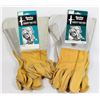 Image 1 : TWO NEW PAIRS OF WELDING GLOVES SIZE LARGE