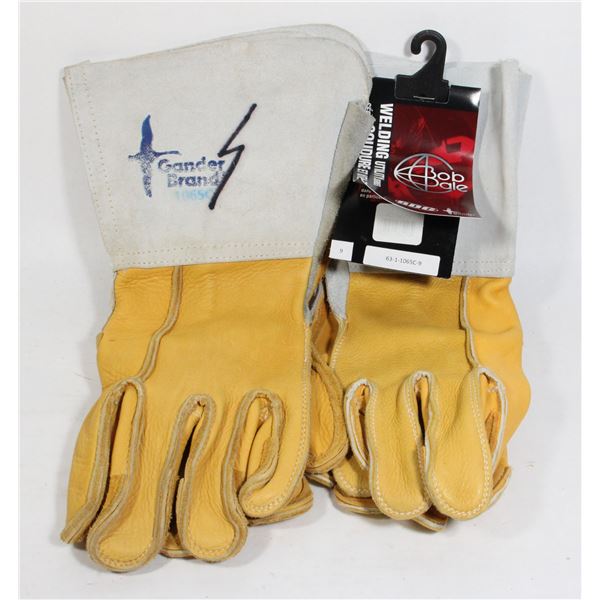 TWO NEW PAIRS OF WELDING GLOVES SIZE LARGE
